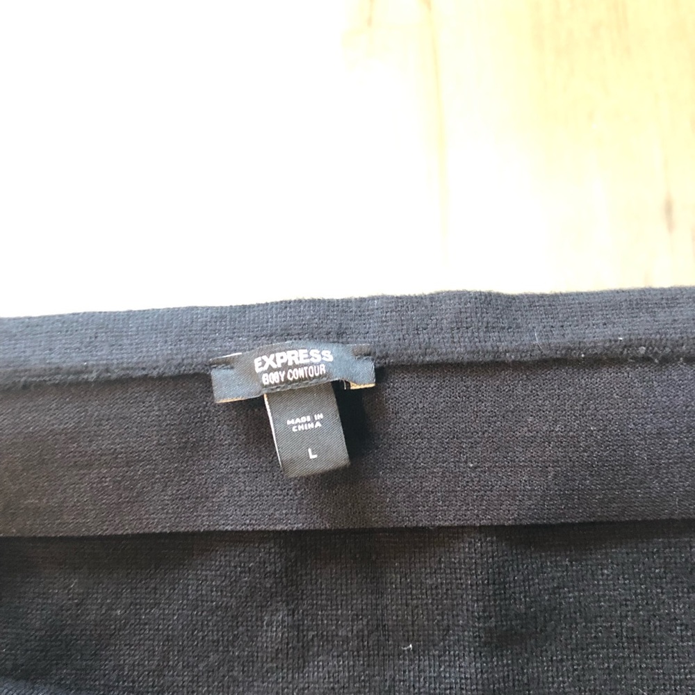 Express High Waisted Ribbed Ruffle Hem Skirt - Picture 4 of 4